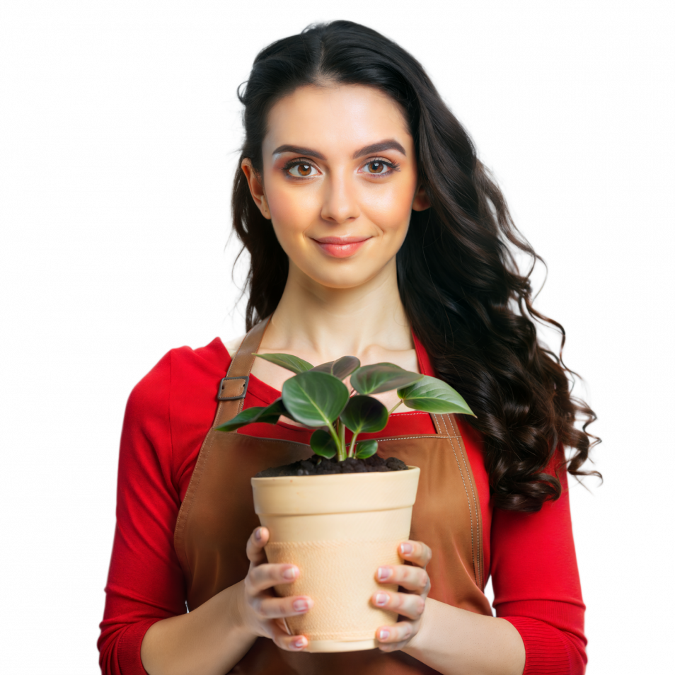 Persona con planta